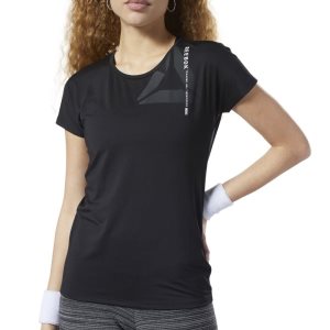 Reebok ACTIVCHILL Graphic T Shirt Damen - Schwarz - DE 312-DRO